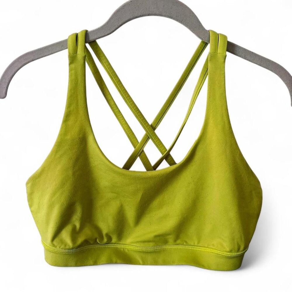 Lululemon Women's Green and Yellow Bra